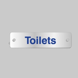 Toilets - Aluminium Visual Impact Sign with Stand-off Locators - TESTTTTT!!!!! Toilets - Aluminium Visual Impact Sign with Stand-off Locators - TESTTTTT!!!!!