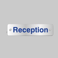 Reception - Aluminium Visual Impact Sign with Stand-off Locators - TESTTTTT!!!!! Reception - Aluminium Visual Impact Sign with Stand-off Locators - TESTTTTT!!!!!