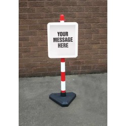 White & Red Frame & Post - Inc Custom Sign - TESTTTTT!!!!! White & Red Frame & Post - Inc Custom Sign - TESTTTTT!!!!!