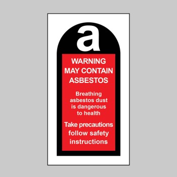 May Contain Asbestos Labels (Roll of 100) - TESTTTTT!!!!! 