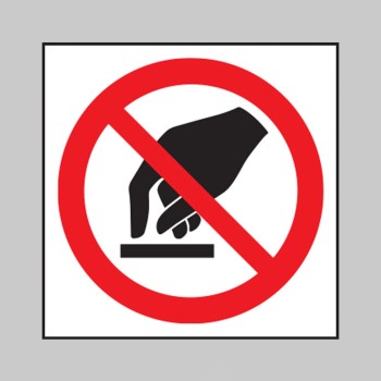 Do Not Touch Symbol (Roll of 100 Labels) - TESTTTTT!!!!! 