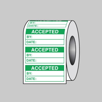 Accepted (Roll of 100 Labels) - TESTTTTT!!!!! 