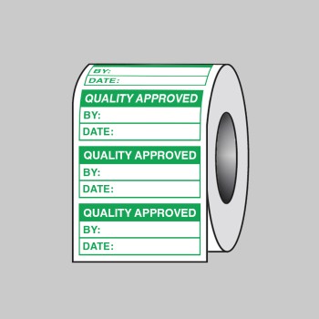 Quality Approved (Roll of 100 Labels) - TESTTTTT!!!!! 