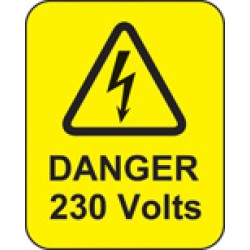 Danger - 230 Volts Labels - TESTTTTT!!!!! Danger - 230 Volts Labels - TESTTTTT!!!!!