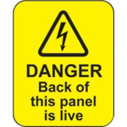 Danger - Back of this Panel Is Live Labels - TESTTTTT!!!!! Danger - Back of this Panel Is Live Labels - TESTTTTT!!!!!