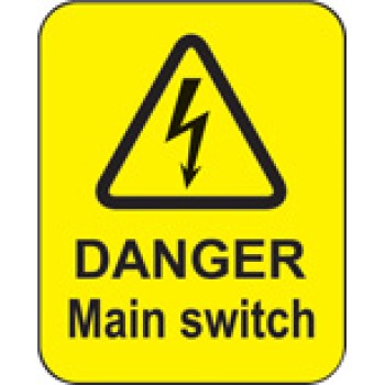 Danger - Main Switch Labels - TESTTTTT!!!!! Danger - Main Switch Labels - TESTTTTT!!!!!