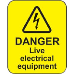 Danger - Live Electrical Equipment Labels - TESTTTTT!!!!! Danger - Live Electrical Equipment Labels - TESTTTTT!!!!!
