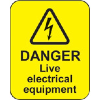Danger - Live Electrical Equipment Labels - TESTTTTT!!!!! Danger - Live Electrical Equipment Labels - TESTTTTT!!!!!