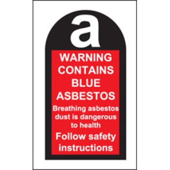 Contains Blue Asbestos (Roll of 100 Labels) - TESTTTTT!!!!! 