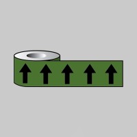Black Arrows On Green - Pipeline ID Tape - TESTTTTT!!!!! Black Arrows On Green - Pipeline ID Tape - TESTTTTT!!!!!
