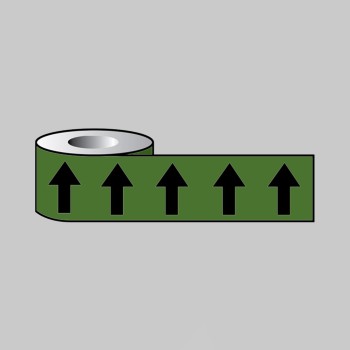 Black Arrows On Green - Pipeline ID Tape - TESTTTTT!!!!! Black Arrows On Green - Pipeline ID Tape - TESTTTTT!!!!!