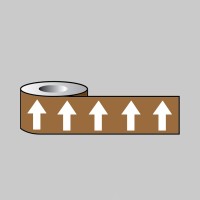 White Arrows On Brown - Pipeline ID Tape - TESTTTTT!!!!! White Arrows On Brown - Pipeline ID Tape - TESTTTTT!!!!!