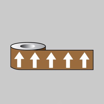 White Arrows On Brown - Pipeline ID Tape - TESTTTTT!!!!! White Arrows On Brown - Pipeline ID Tape - TESTTTTT!!!!!