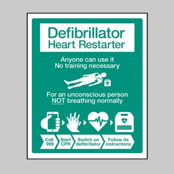 AED Sign with Instructions - RCUK Design - TESTTTTT!!!!! AED Sign with Instructions - RCUK Design - TESTTTTT!!!!!