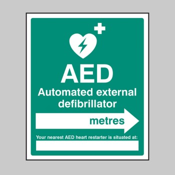 AED Located in __ Metres - Arrow Right - TESTTTTT!!!!! 