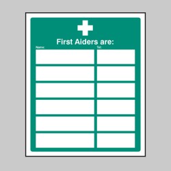 First Aiders Are (Space for 6) - TESTTTTT!!!!! First Aiders Are (Space for 6) - TESTTTTT!!!!!