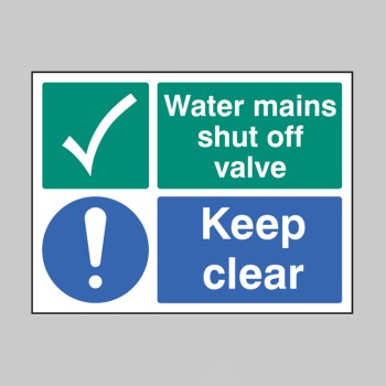 Water Mains Shut Off Valve - Keep Clear - TESTTTTT!!!!! 