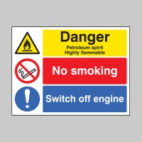 Petroleum Spirit - Highly Flammable - No Smoking - Switch Off Engine - TESTTTTT!!!!! Petroleum Spirit - Highly Flammable - No Smoking - Switch Off Engine - TESTTTTT!!!!!