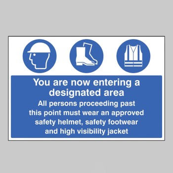 Entering Designated Area Must Wear Helmet - Footwear & Jacket - TESTTTTT!!!!! 