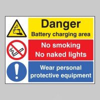 Danger - Battery Charging Area - Wear PPE - No Smoking - No Naked Lights - TESTTTTT!!!!! Danger - Battery Charging Area - Wear PPE - No Smoking - No Naked Lights - TESTTTTT!!!!!
