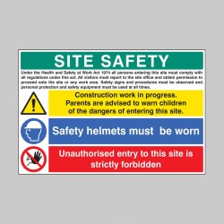 Site Safety - H&S Act - Construction Work - Helmets - Unauthorised Entry Forbidden - TESTTTTT!!!!! Site Safety - H&S Act - Construction Work - Helmets - Unauthorised Entry Forbidden - TESTTTTT!!!!!