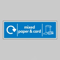 Mixed Paper & Card - WRAP Recycling Sign - TESTTTTT!!!!! 