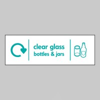 Clear Glass Bottles & Jars - WRAP Recycling Sign - TESTTTTT!!!!! 