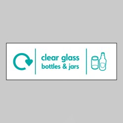 Clear Glass Bottles & Jars - WRAP Recycling Sign - TESTTTTT!!!!! Clear Glass Bottles & Jars - WRAP Recycling Sign - TESTTTTT!!!!!