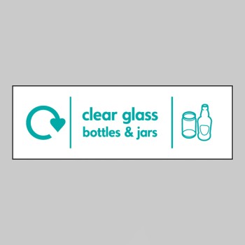 Clear Glass Bottles & Jars - WRAP Recycling Sign - TESTTTTT!!!!! Clear Glass Bottles & Jars - WRAP Recycling Sign - TESTTTTT!!!!!