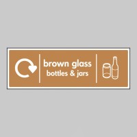 Brown Glass Bottles & Jars - WRAP Recycling Sign - TESTTTTT!!!!! 