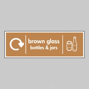 Brown Glass Bottles & Jars - WRAP Recycling Sign - TESTTTTT!!!!! Brown Glass Bottles & Jars - WRAP Recycling Sign - TESTTTTT!!!!!