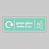 Green Glass Bottles & Jars - WRAP Recycling Sign - TESTTTTT!!!!! 
