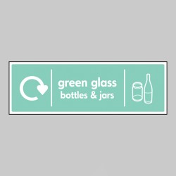 Green Glass Bottles & Jars - WRAP Recycling Sign - TESTTTTT!!!!! Green Glass Bottles & Jars - WRAP Recycling Sign - TESTTTTT!!!!!