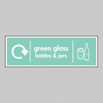 Green Glass Bottles & Jars - WRAP Recycling Sign - TESTTTTT!!!!! Green Glass Bottles & Jars - WRAP Recycling Sign - TESTTTTT!!!!!