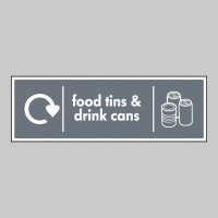 Food Tins & Drink Cans - WRAP Recycling Sign - TESTTTTT!!!!! 
