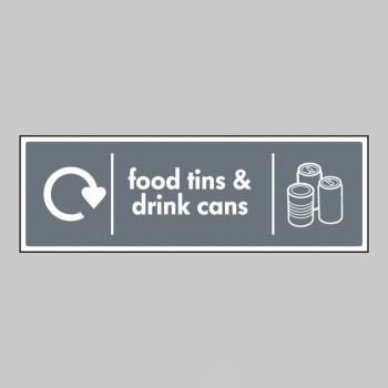 Food Tins & Drink Cans - WRAP Recycling Sign - TESTTTTT!!!!! Food Tins & Drink Cans - WRAP Recycling Sign - TESTTTTT!!!!!