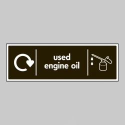 Used Engine Oil - WRAP Recycling Sign - TESTTTTT!!!!! Used Engine Oil - WRAP Recycling Sign - TESTTTTT!!!!!