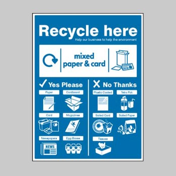 Paper & Cardboard - WRAP Recycle Here Sign - TESTTTTT!!!!! Paper & Cardboard - WRAP Recycle Here Sign - TESTTTTT!!!!!