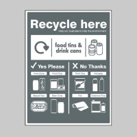 Food Tins and Drink Cans - WRAP Recycle Here Sign - TESTTTTT!!!!! Food Tins and Drink Cans - WRAP Recycle Here Sign - TESTTTTT!!!!!