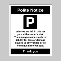 Vehicles are Left in Car Park at the Owner's Risk - TESTTTTT!!!!! Vehicles are Left in Car Park at the Owner's Risk - TESTTTTT!!!!!