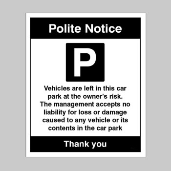 Vehicles are Left in Car Park at the Owner's Risk - TESTTTTT!!!!! Vehicles are Left in Car Park at the Owner's Risk - TESTTTTT!!!!!