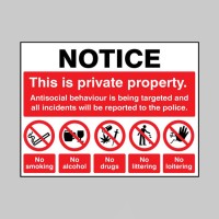 Notice - This is Private Property Antisocial Behaviour is Being Targeted - TESTTTTT!!!!! Notice - This is Private Property Antisocial Behaviour is Being Targeted - TESTTTTT!!!!!