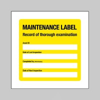 Maintenance Label - Record of Thorough Inspection - TESTTTTT!!!!! Maintenance Label - Record of Thorough Inspection - TESTTTTT!!!!!