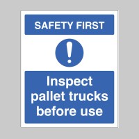 Safety First - Inspect Pallet Trucks before use - TESTTTTT!!!!! Safety First - Inspect Pallet Trucks before use - TESTTTTT!!!!!