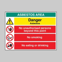 Danger - Asbestos - No Unauthorised Persons - No Smoking - Eating or Drinking - TESTTTTT!!!!! Danger - Asbestos - No Unauthorised Persons - No Smoking - Eating or Drinking - TESTTTTT!!!!!