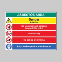 Danger - Asbestos - No Unauthorised Persons - No Smoking - Eating or Drinking - Approved Respirator - TESTTTTT!!!!! Danger - Asbestos - No Unauthorised Persons - No Smoking - Eating or Drinking - Approved Respirator - TESTTTTT!!!!!