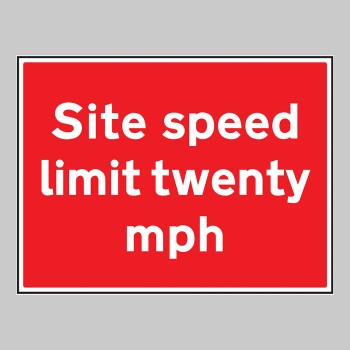 Site Speed Limit Twenty mph - TESTTTTT!!!!! 
