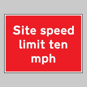 Site Speed Limit Ten mph - TESTTTTT!!!!! 
