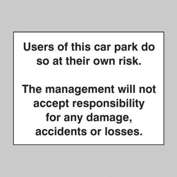 Users of this Car Park Do So At Own Risk - TESTTTTT!!!!! Users of this Car Park Do So At Own Risk - TESTTTTT!!!!!